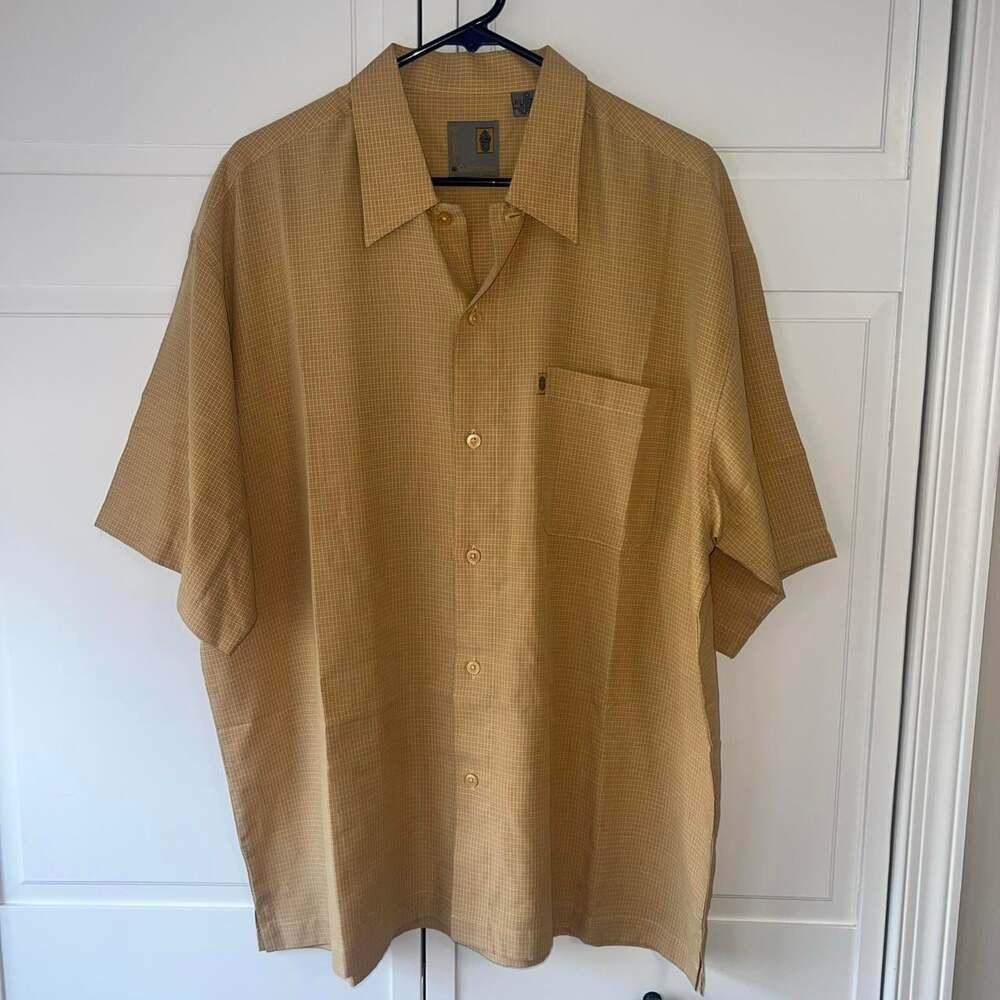 Pineapple Men's Tan and Yellow Shirt